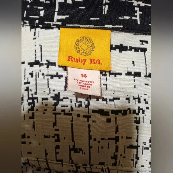 RUBY RD Women's Large(14)Belted Jacket Navy White‎ - Picture 8 of 9